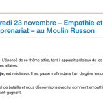 Atelier Expérientiel : Empathie et Entreprenariat